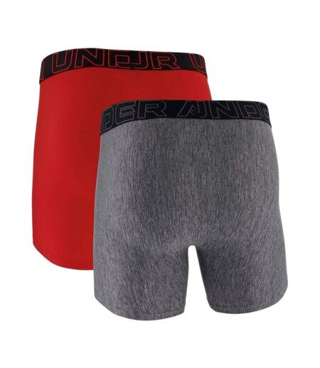 Lot De 2  Boxers Tech Homme Rouge Gris Chiné Under Armour