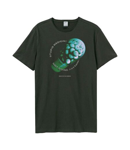 Unisex Adult Stupid Medicine Bring Me The Horizon T-shirt Charcoal Amplified