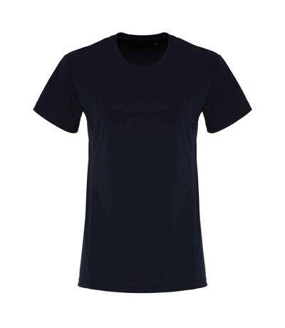 TriDri Womens/Ladies Embossed Panel T-Shirt (French Navy)