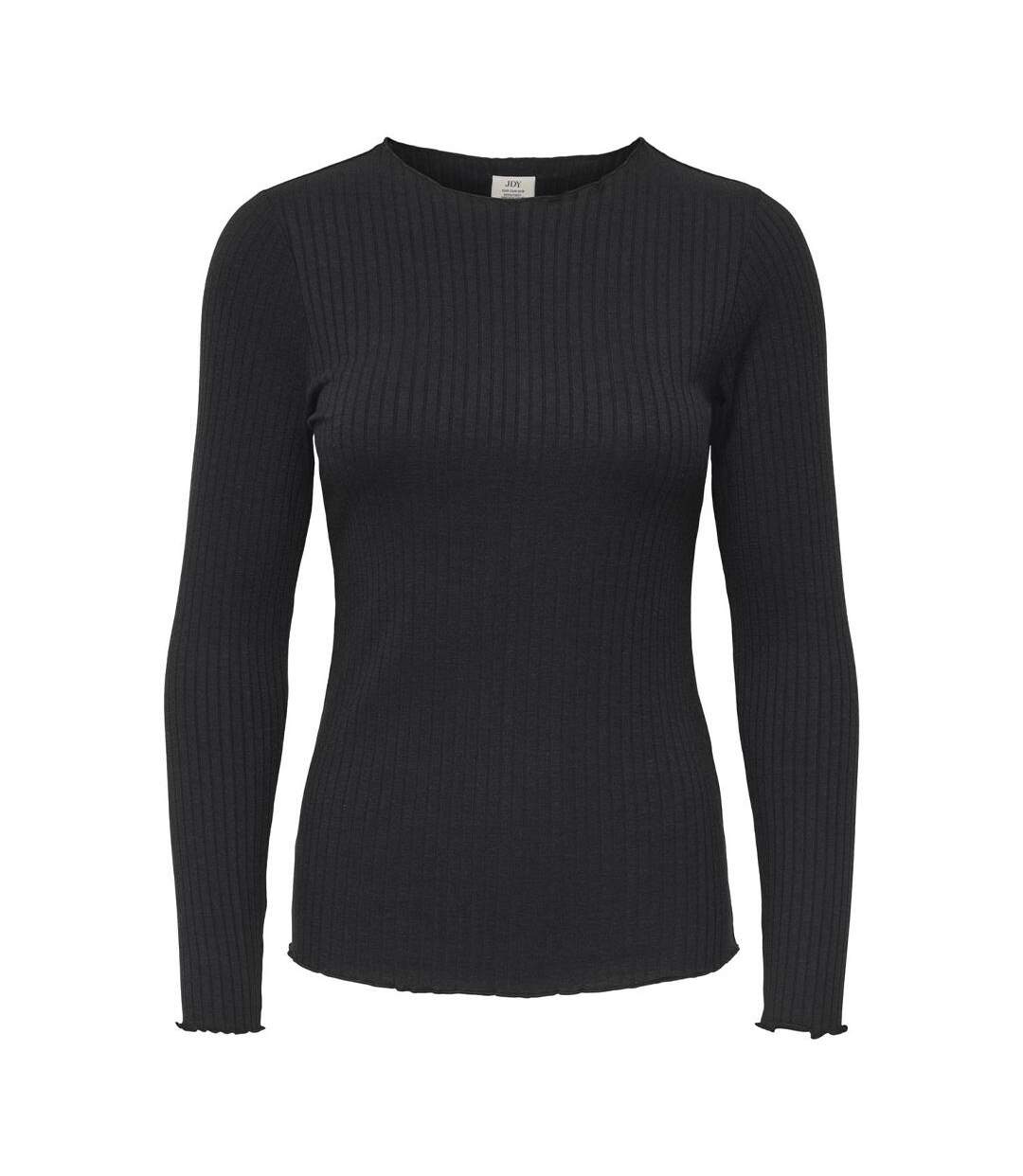 T-Shirt manches longues noir femme jdy fransiska-2