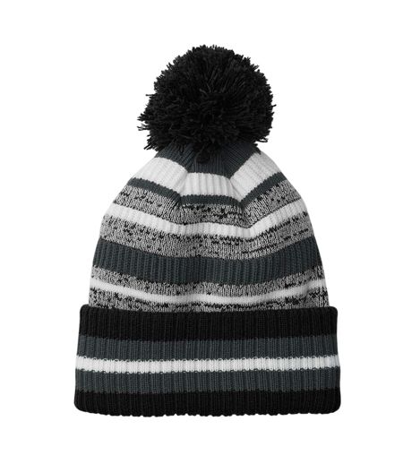 Bonnet Multi-sport Fan Adulte Noir Graphite Blanc Beechfield