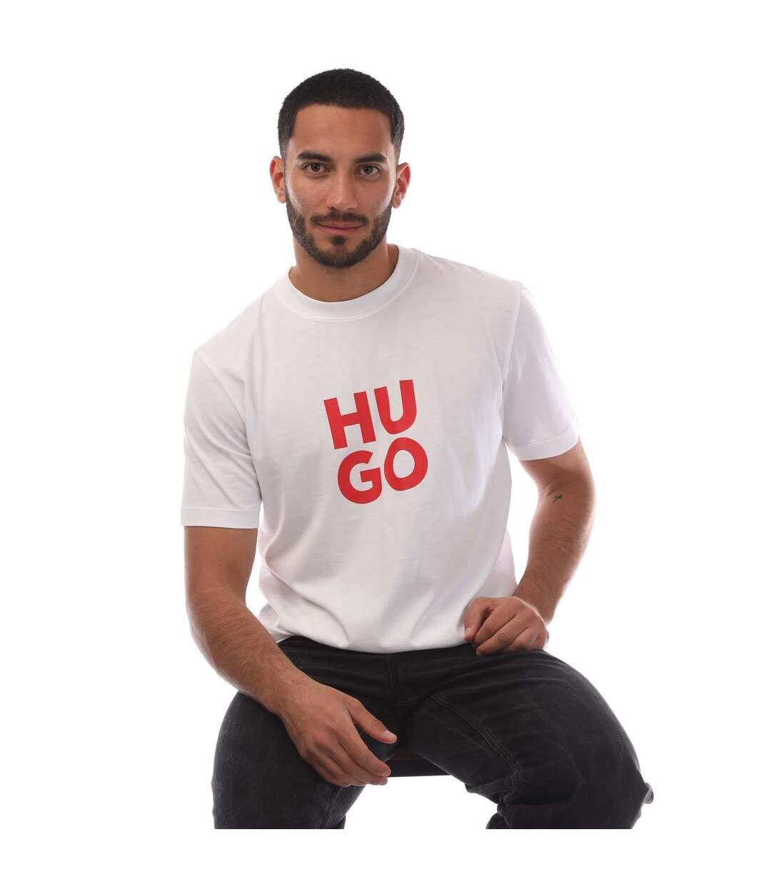 T-shirt Daltorip Homme Blanc Hugo-1