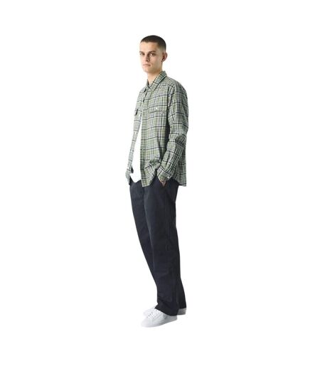 Mens Thornley Checked Long-sleeved Shirt Green Pretty Green