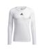 Mens Team Base Long-sleeved T-shirt White Adidas-1