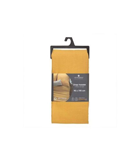 Drap Housse Intérieur 90x190cm Ocre