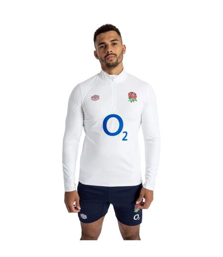 Umbro Mens 23/24 England Rugby Warm Up Midlayer (Brilliant White/Wan Blue) - UTUO1623