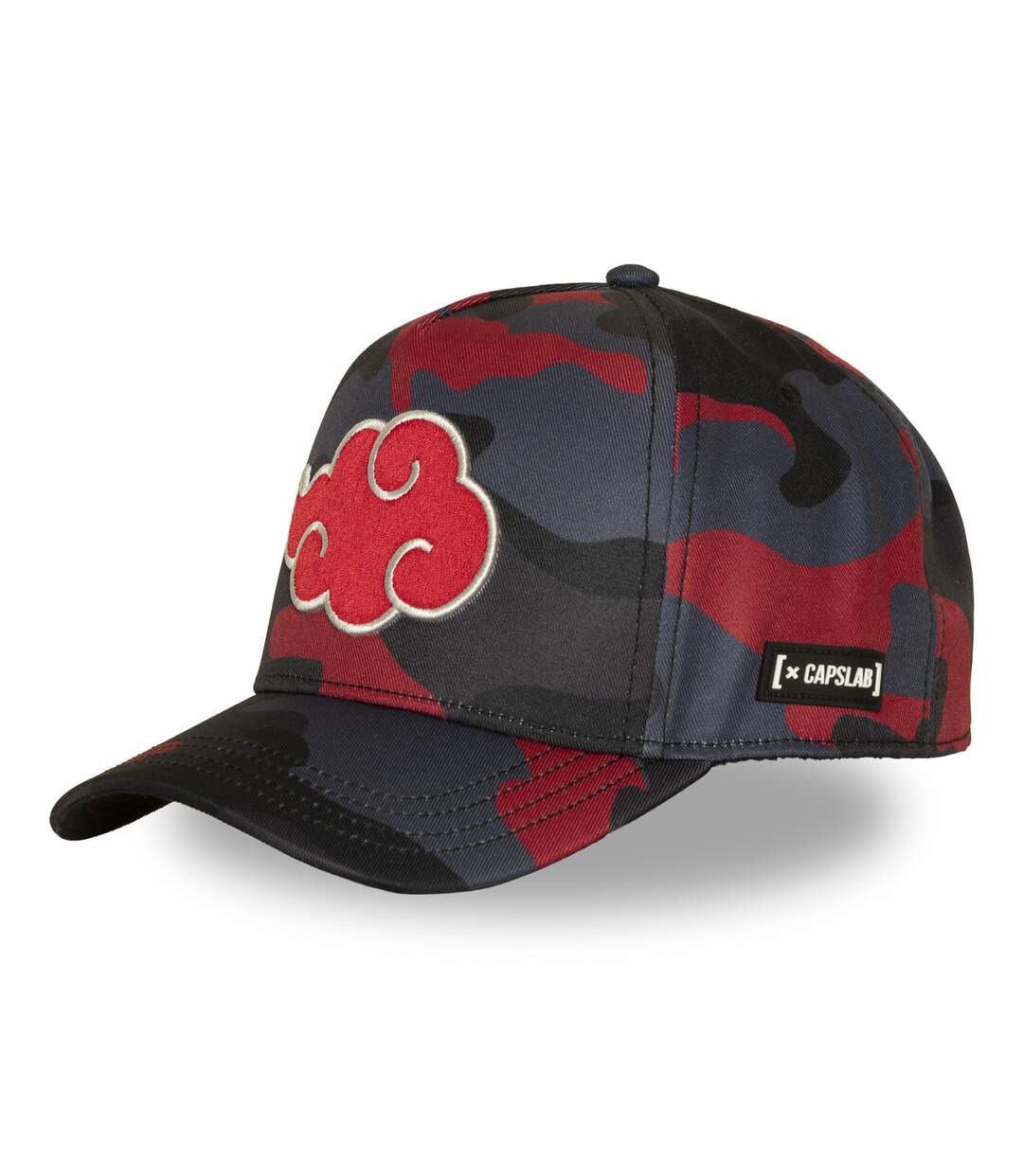 Casquette trucker premium avec logo brodé Naruto Shippuden Red Camo Capslab-1