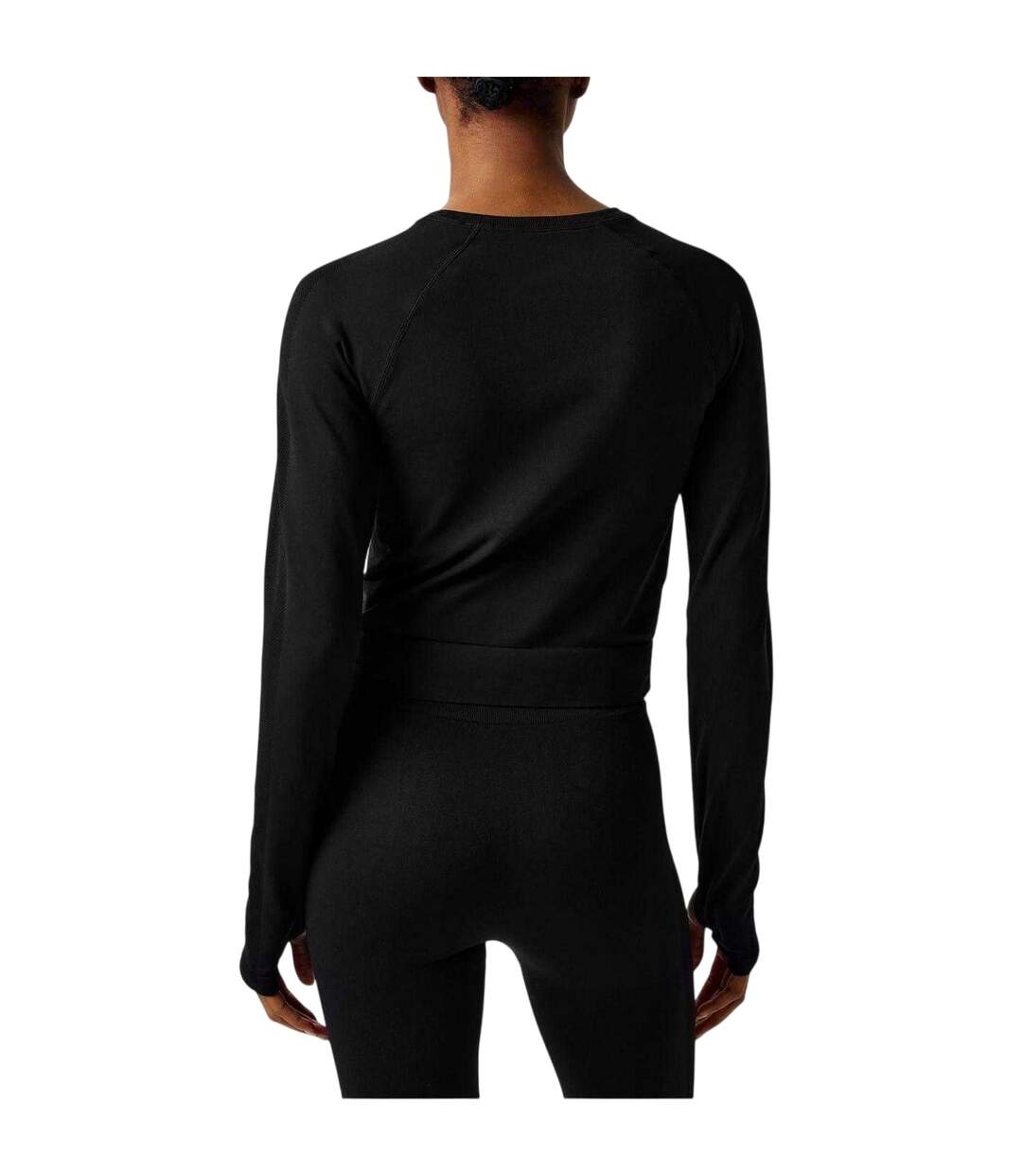 T-shirt Court Manches Raglan Femme Noir Everlast-3
