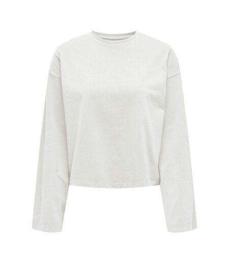 T-Shirt manches longues blanc femme jdy washed