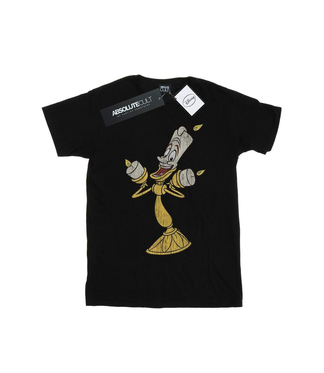 Disney - T-shirt BEAUTY AND THE BEAST LUMIERE DISTRESSED - Femme (Noir) - UTBI17411-1