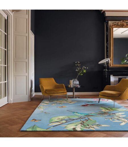 Tapis salon et chambre fait à la main en laine motif floral