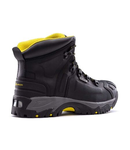 Amblers Mens Waterproof Wide Fit Leather Safety Boot (Black) - UTFS6559