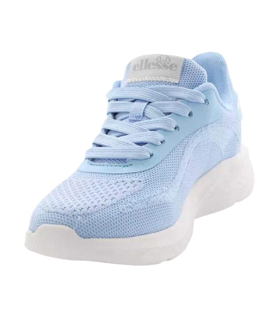 Womens/ladies Como Logo Low Cut Trainers Skyblue Washed White Ellesse-4