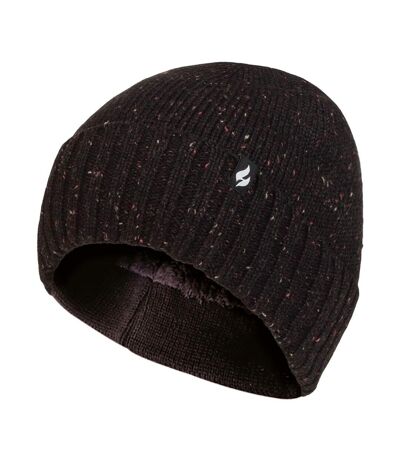 Warm Ribbed Cuff Beanie Hat for Men | Fleece Lined Chunky Winter Hat