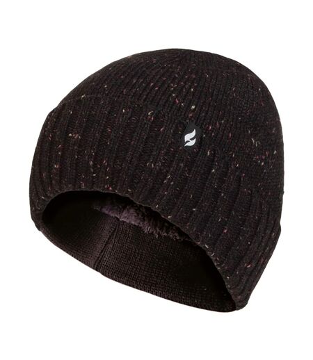 Warm Ribbed Cuff Beanie Hat for Men | Fleece Lined Chunky Winter Hat