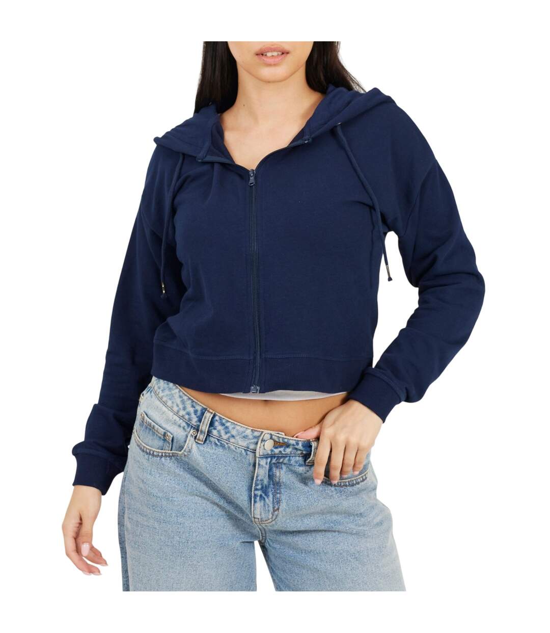 Veste À Capuche Femme Bleu Marine Brave Soul-2