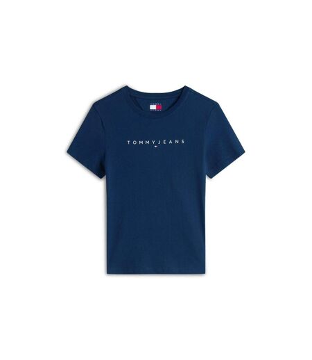 T-shirt Motif/style Linéaire Femme Bleu Marine Tommy Jeans