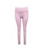 Womens/ladies melange sculpted seamless 3d leggings light pink TriDri