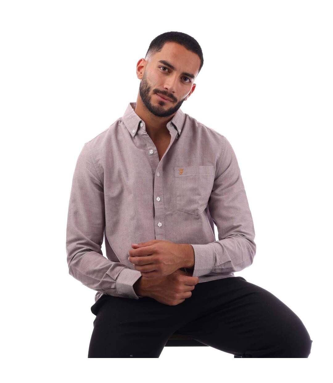 Chemise Boxworth Homme Pourpre Farah-1