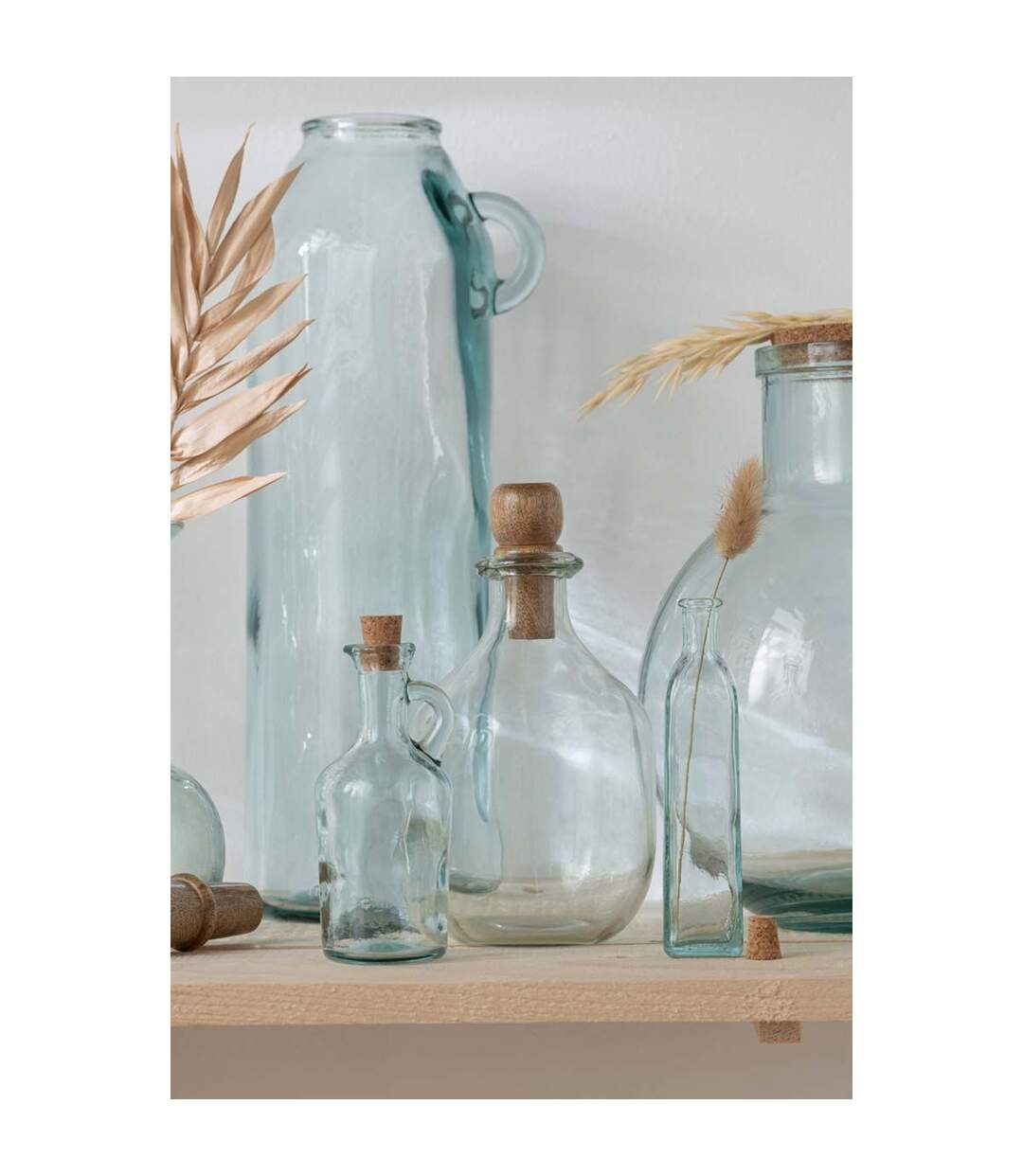 Vase Cylindrique Design Anse 45cm Transparent-3