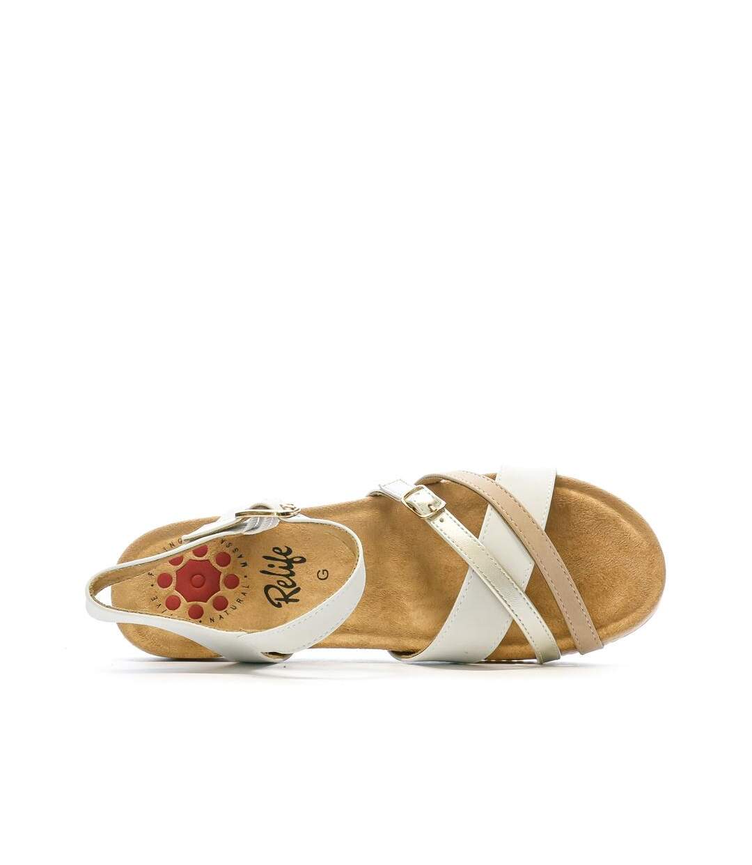 Sandales blanches femme relife jillica-4