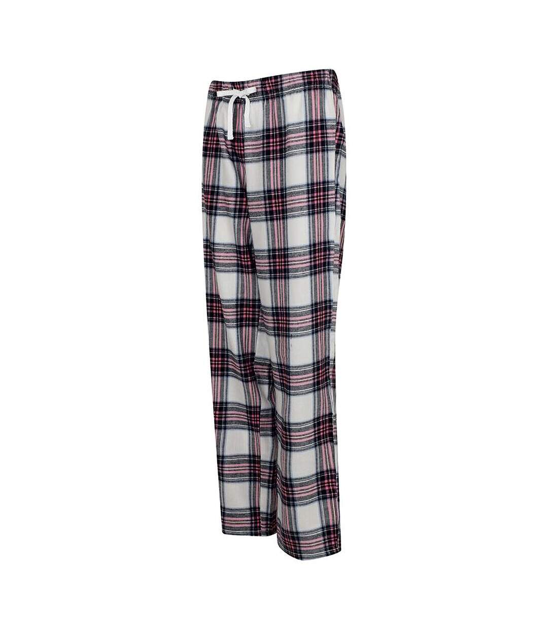 Femme blanc/rose Skinnifit Pantalon de pyjama Tartan