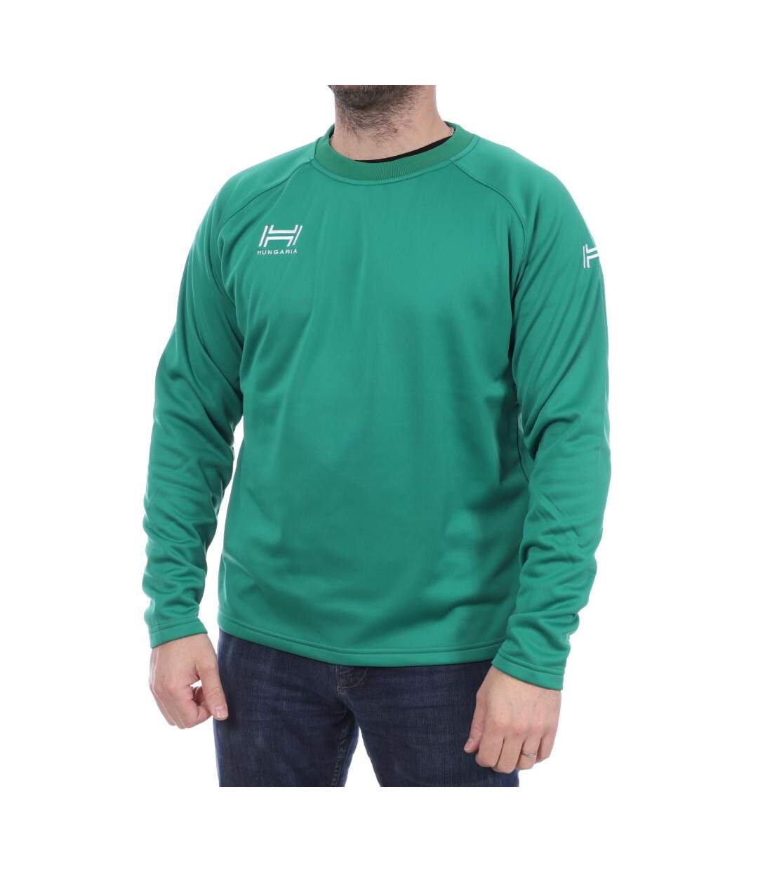 Sweat Vert Homme Hungaria Training Premium 15 - L