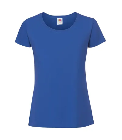 Womens/ladies Iconic 190 T-shirt Royal Blue Fruit Of The Loom