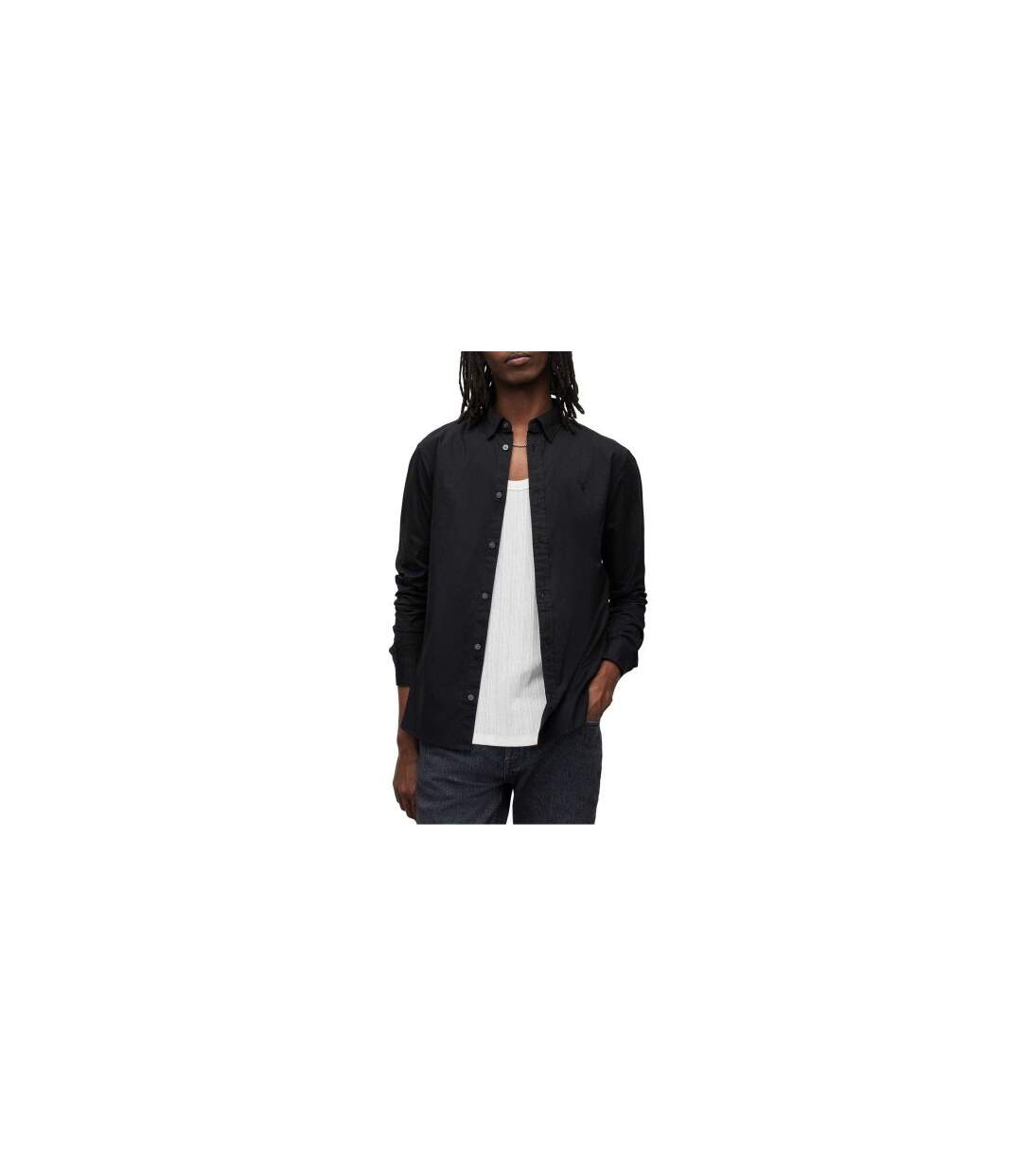 Chemise Manches Longues Hawthorne Homme Noir AllSaints-1