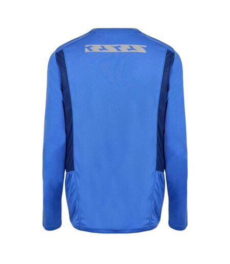T-shirt Manches Longues Motif/style Logo Run Homme Bleu Persan Diadora