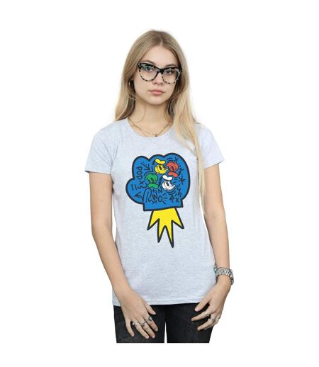 Disney Femme/Les femmes Donald Duck Pop Fist - T-shirt en coton (Gris sportif) - UTBI32296