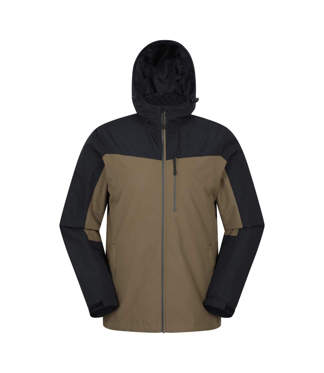 Veste Imperméable À Capuche Ajustable Brisk Extreme Homme Kaki Foncé Mountain Warehouse-1