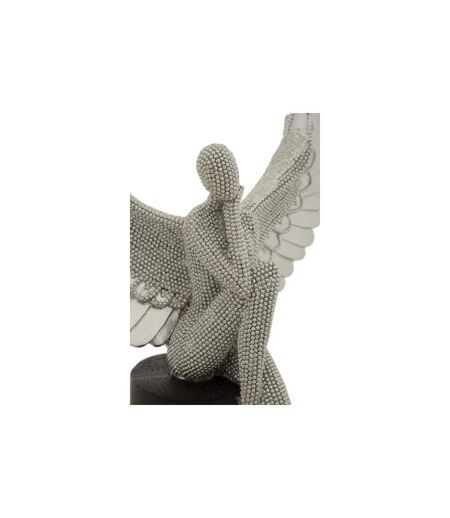 Statuette Déco Ailes Sparky 34cm Argent