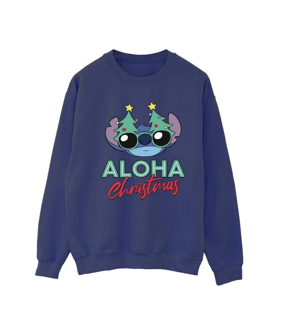 Disney - Sweat LILO AND STITCH CHRISTMAS TREE SHADES - Femme (Bleu marine) - UTBI22642-1