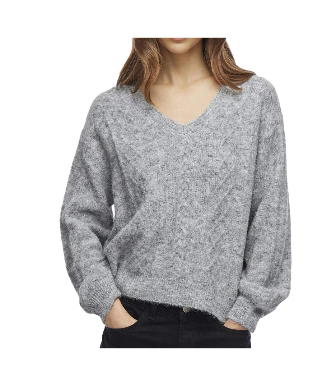 Pull gris femme vila sally-1