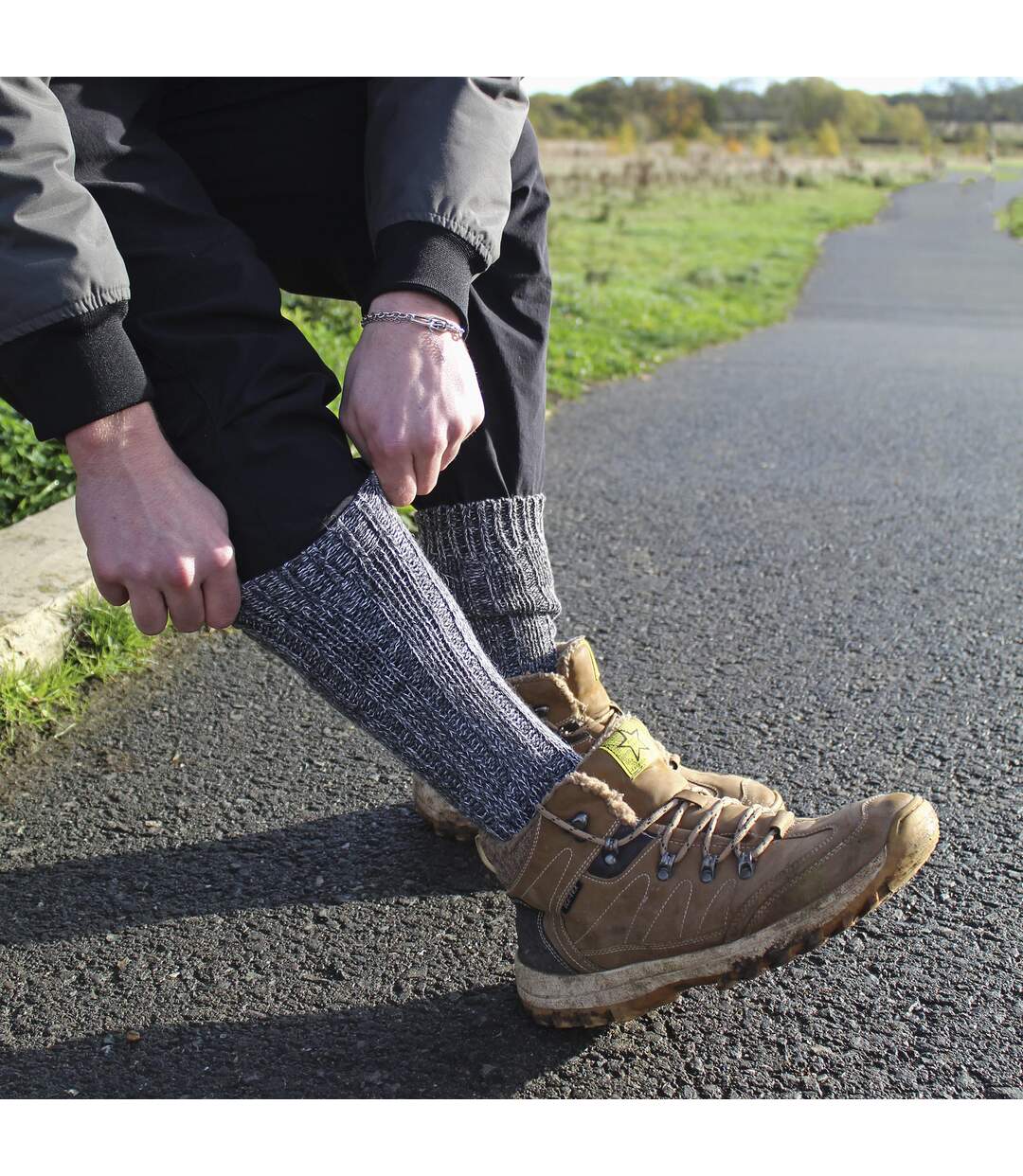 Mens 6 Pack Ribbed Alpaca Boot Socks-3
