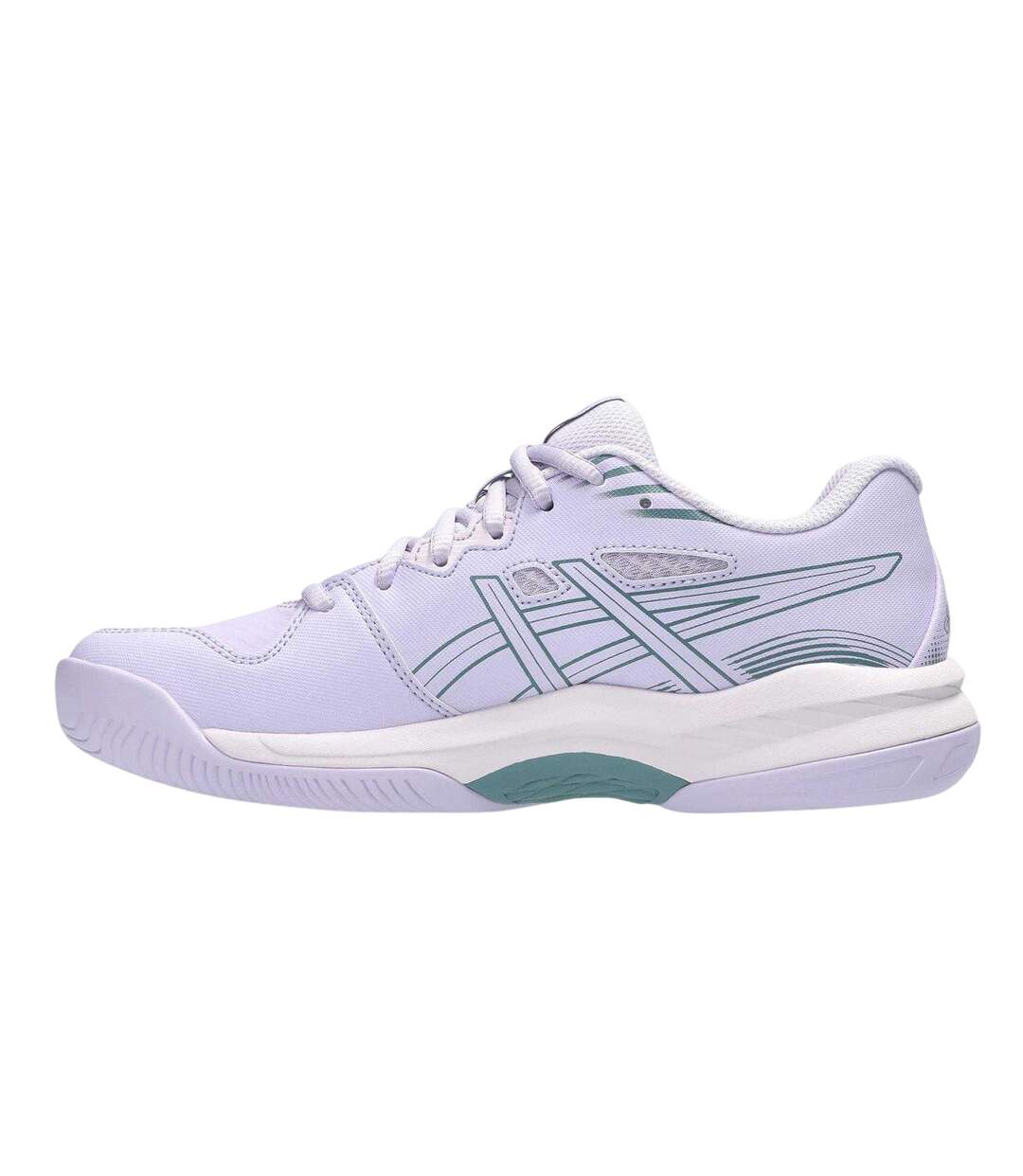 Womens/ladies Hunter Badminton Trainers White Asics-2