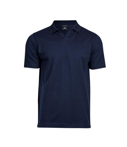 Tee Jays Mens Luxury Stretch V Neck Polo Shirt (Navy Blue) - UTBC4991