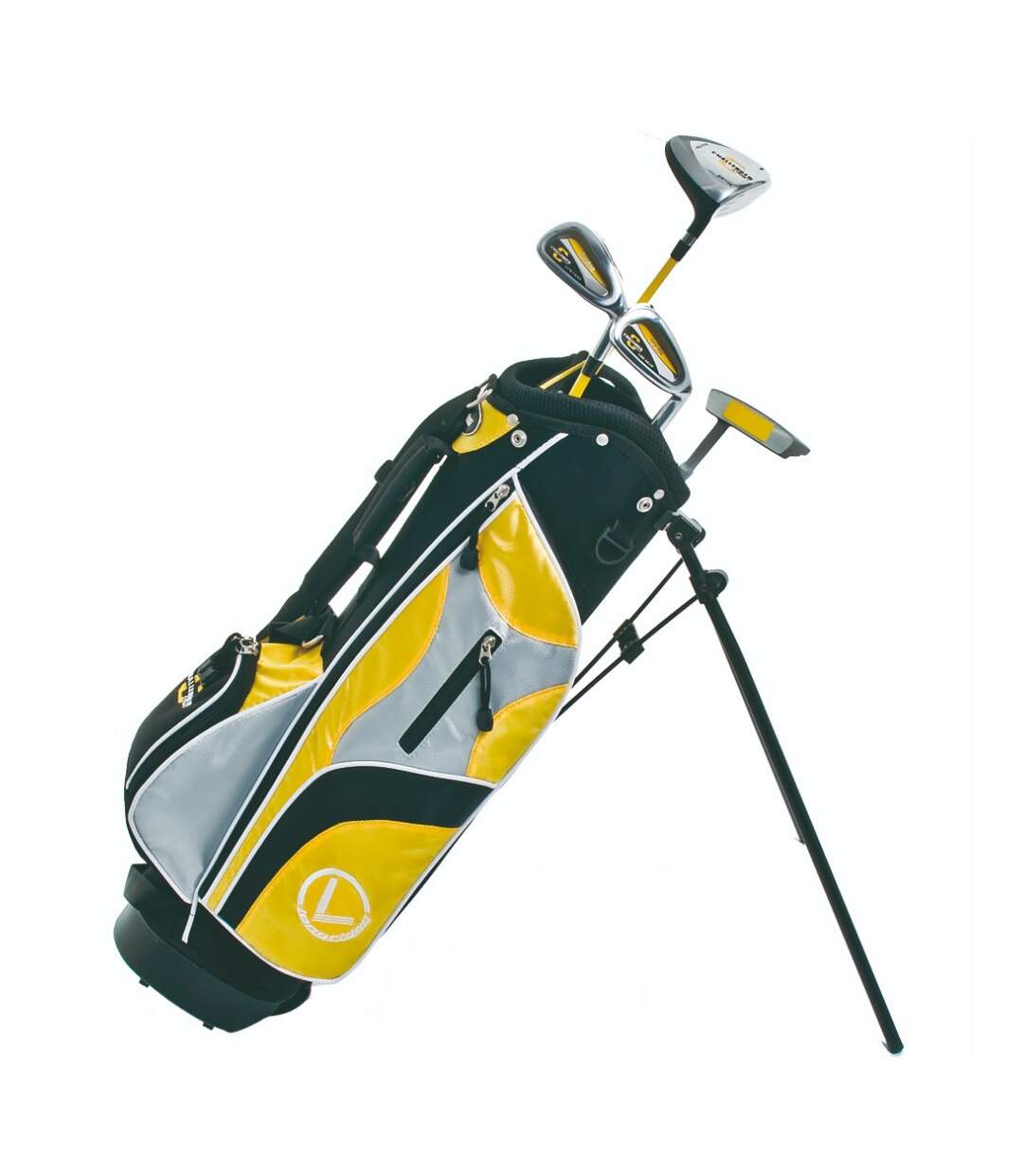 Ensemble sac trépied pour clubs de golf challenger taille unique noir / jaune / bleu pâle Longridge-1