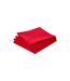 Lot de 4 Serviettes de Table Coton 40cm Rouge-1