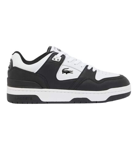 Mens Court Cage Leather Trainers Black White Lacoste