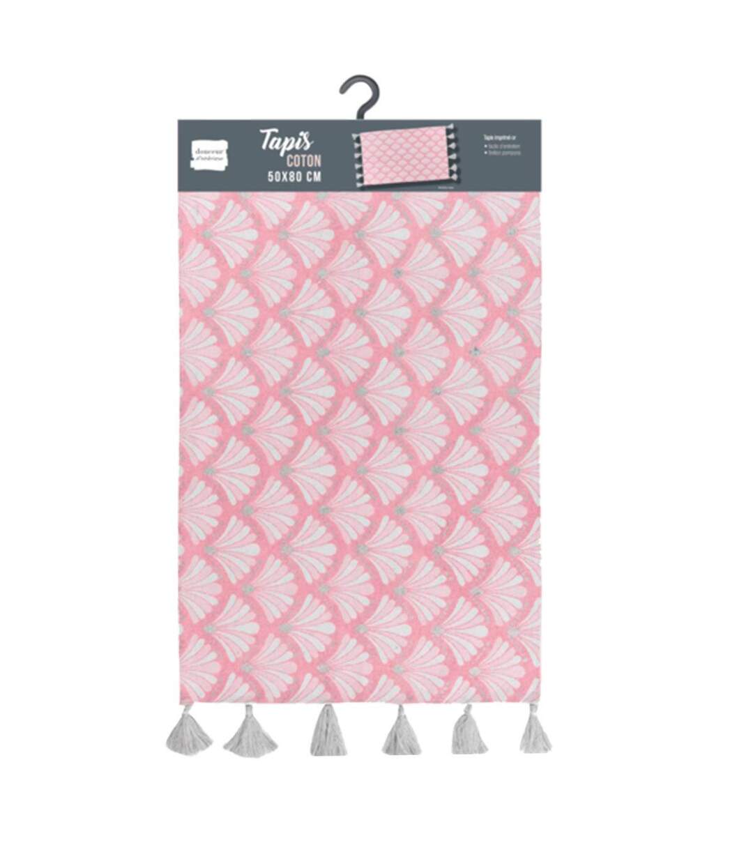 Tapis Déco à Pompons Art Chic 50x80cm Rose-3