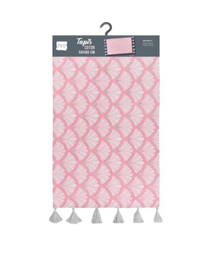 Tapis Déco à Pompons Art Chic 50x80cm Rose