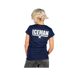 Womens/ladies Iceman Back Print Fitted T-shirt Blue Top Gun-4