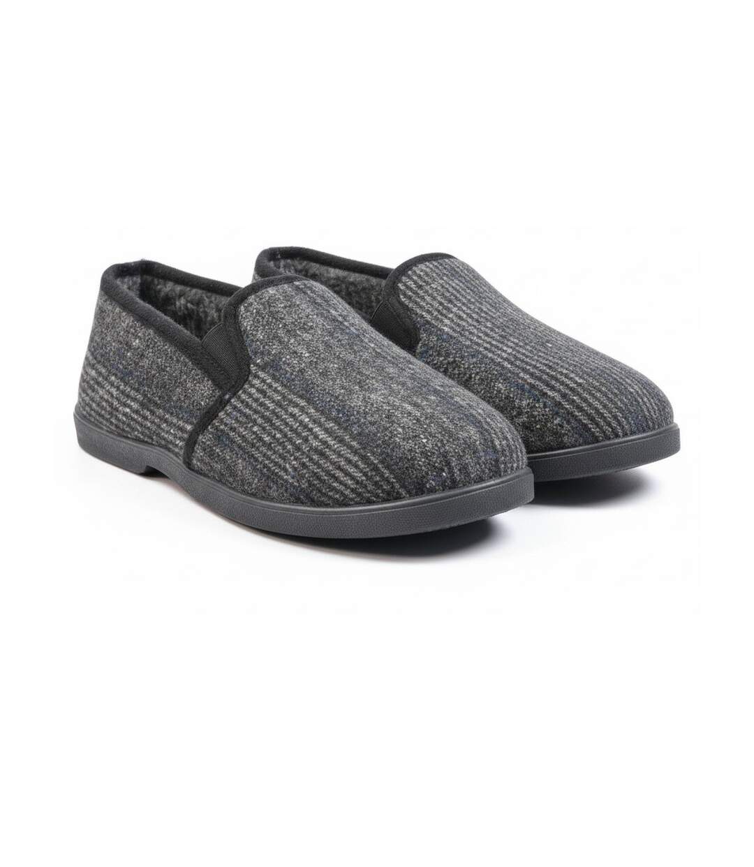 OZABI Pantoufles Charentaises Homme Fourrées, Tige Textile à Carreaux-3