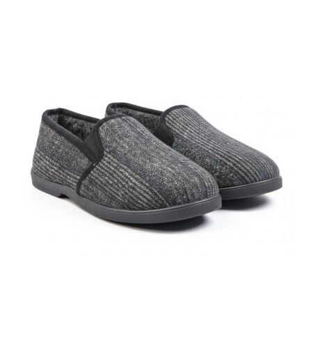 OZABI Pantoufles Charentaises Homme Fourrées, Tige Textile à Carreaux
