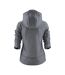 Womens/ladies Karting Soft Shell Jacket Steel Grey Printer-2