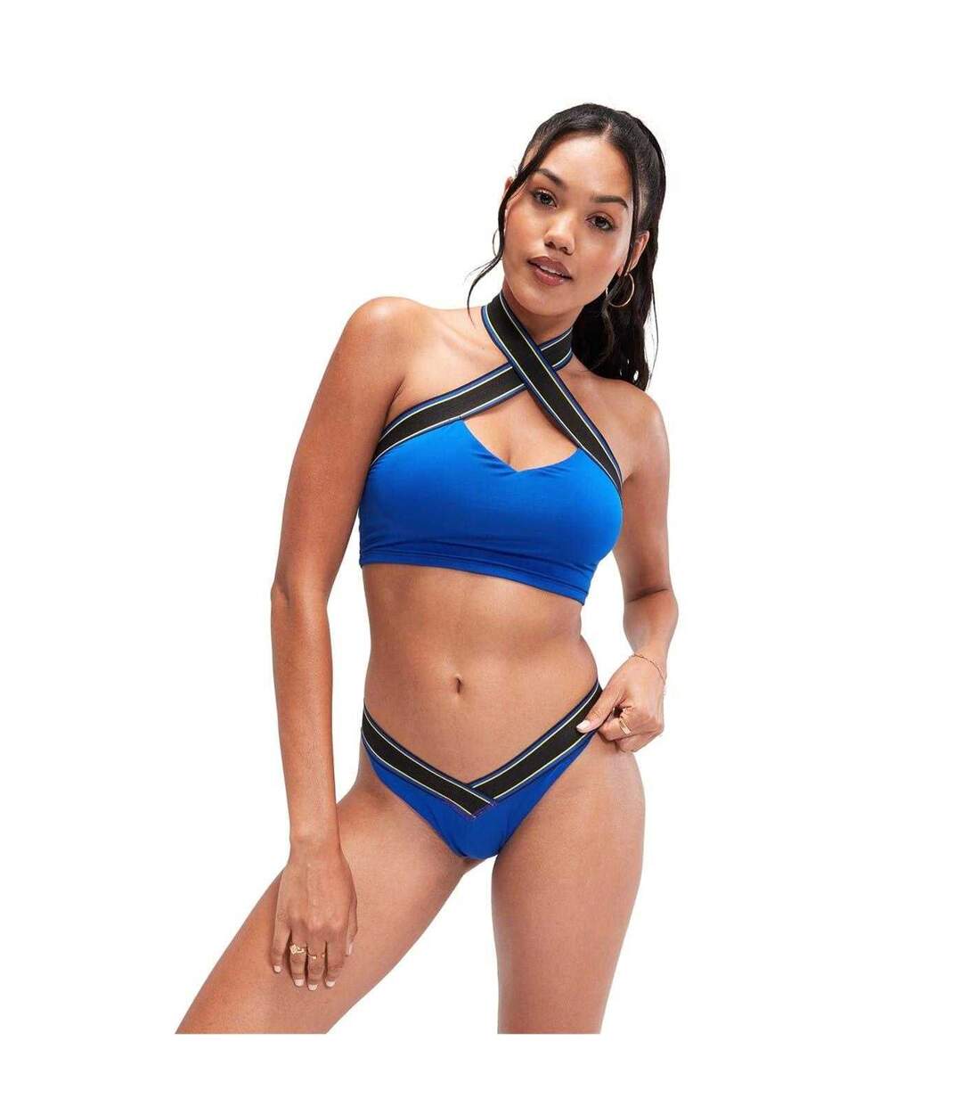 Womens/ladies Flu3nte Bikini Bottoms Blue Speedo-4