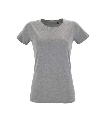 SOLS Womens/Ladies Regent Fit Short Sleeve T-Shirt (Gray Marl)