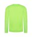 Just Cool Mens Long Sleeve Cool Sports Performance Plain T-Shirt (Electric Green) - UTRW684